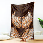 New Zealand Ta Moko Blanket Aotearoa Maori Chest Tattoo Orange