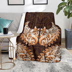 New Zealand Ta Moko Blanket Aotearoa Maori Chest Tattoo Orange