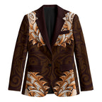 New Zealand Ta Moko Blazer Aotearoa Maori Chest Tattoo Orange