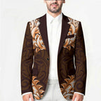 New Zealand Ta Moko Blazer Aotearoa Maori Chest Tattoo Orange