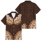 New Zealand Ta Moko Family Matching Mermaid Dress and Hawaiian Shirt Aotearoa Maori Chest Tattoo Orange