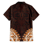New Zealand Ta Moko Hawaiian Shirt Aotearoa Maori Chest Tattoo Orange