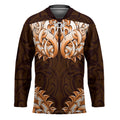 New Zealand Ta Moko Hockey Jersey Aotearoa Maori Chest Tattoo Orange