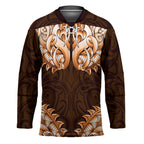 New Zealand Ta Moko Hockey Jersey Aotearoa Maori Chest Tattoo Orange