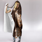 New Zealand Ta Moko Hooded Blanket Aotearoa Maori Chest Tattoo Orange