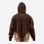 New Zealand Ta Moko Hoodie Aotearoa Maori Chest Tattoo Orange