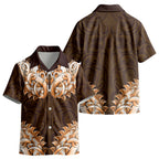 New Zealand Ta Moko Kid Hawaiian Shirt Aotearoa Maori Chest Tattoo Orange LT14