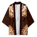 New Zealand Ta Moko Kimono Aotearoa Maori Chest Tattoo Orange