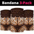 New Zealand Ta Moko Neck Gaiter Aotearoa Maori Chest Tattoo Orange