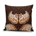 New Zealand Ta Moko Pillow Cover Aotearoa Maori Chest Tattoo Orange