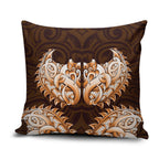 New Zealand Ta Moko Pillow Cover Aotearoa Maori Chest Tattoo Orange