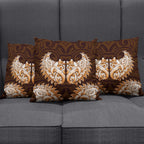 New Zealand Ta Moko Pillow Cover Aotearoa Maori Chest Tattoo Orange
