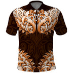 New Zealand Ta Moko Polo Shirt Aotearoa Maori Chest Tattoo Orange
