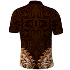 New Zealand Ta Moko Polo Shirt Aotearoa Maori Chest Tattoo Orange