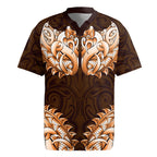 New Zealand Ta Moko Rugby Jersey Aotearoa Maori Chest Tattoo Orange