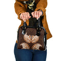 New Zealand Ta Moko Shoulder Handbag Aotearoa Maori Chest Tattoo Orange