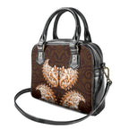 New Zealand Ta Moko Shoulder Handbag Aotearoa Maori Chest Tattoo Orange