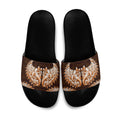 New Zealand Ta Moko Slide Sandals Aotearoa Maori Chest Tattoo Orange