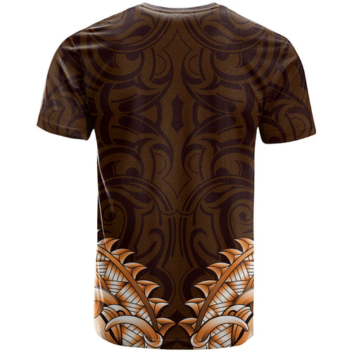 New Zealand Ta Moko T Shirt Aotearoa Maori Chest Tattoo Orange