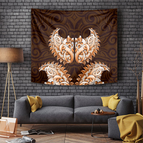 New Zealand Ta Moko Tapestry Aotearoa Maori Chest Tattoo Orange