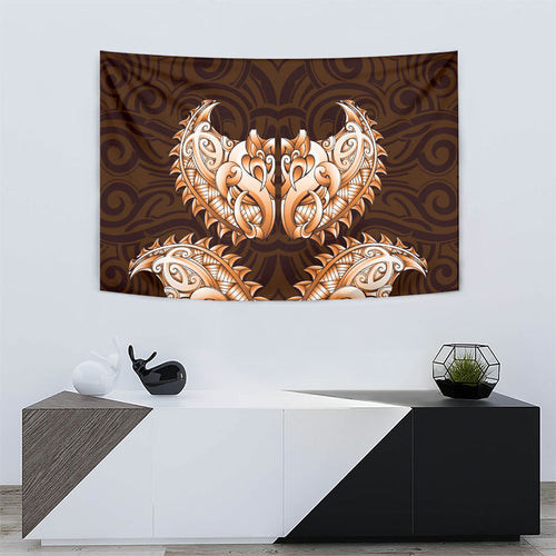 New Zealand Ta Moko Tapestry Aotearoa Maori Chest Tattoo Orange