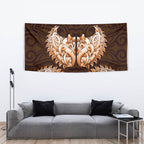 New Zealand Ta Moko Tapestry Aotearoa Maori Chest Tattoo Orange