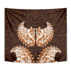 New Zealand Ta Moko Tapestry Aotearoa Maori Chest Tattoo Orange