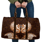 New Zealand Ta Moko Travel Bag Aotearoa Maori Chest Tattoo Orange