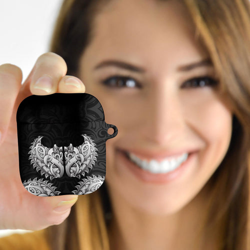 New Zealand Ta Moko AirPods Case Aotearoa Maori Chest Tattoo Black