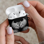 New Zealand Ta Moko AirPods Case Aotearoa Maori Chest Tattoo Black