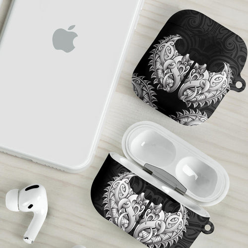 New Zealand Ta Moko AirPods Case Aotearoa Maori Chest Tattoo Black