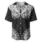 New Zealand Ta Moko Baseball Jersey Aotearoa Maori Chest Tattoo Black