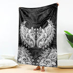 New Zealand Ta Moko Blanket Aotearoa Maori Chest Tattoo Black