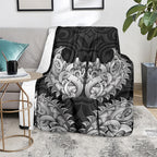 New Zealand Ta Moko Blanket Aotearoa Maori Chest Tattoo Black