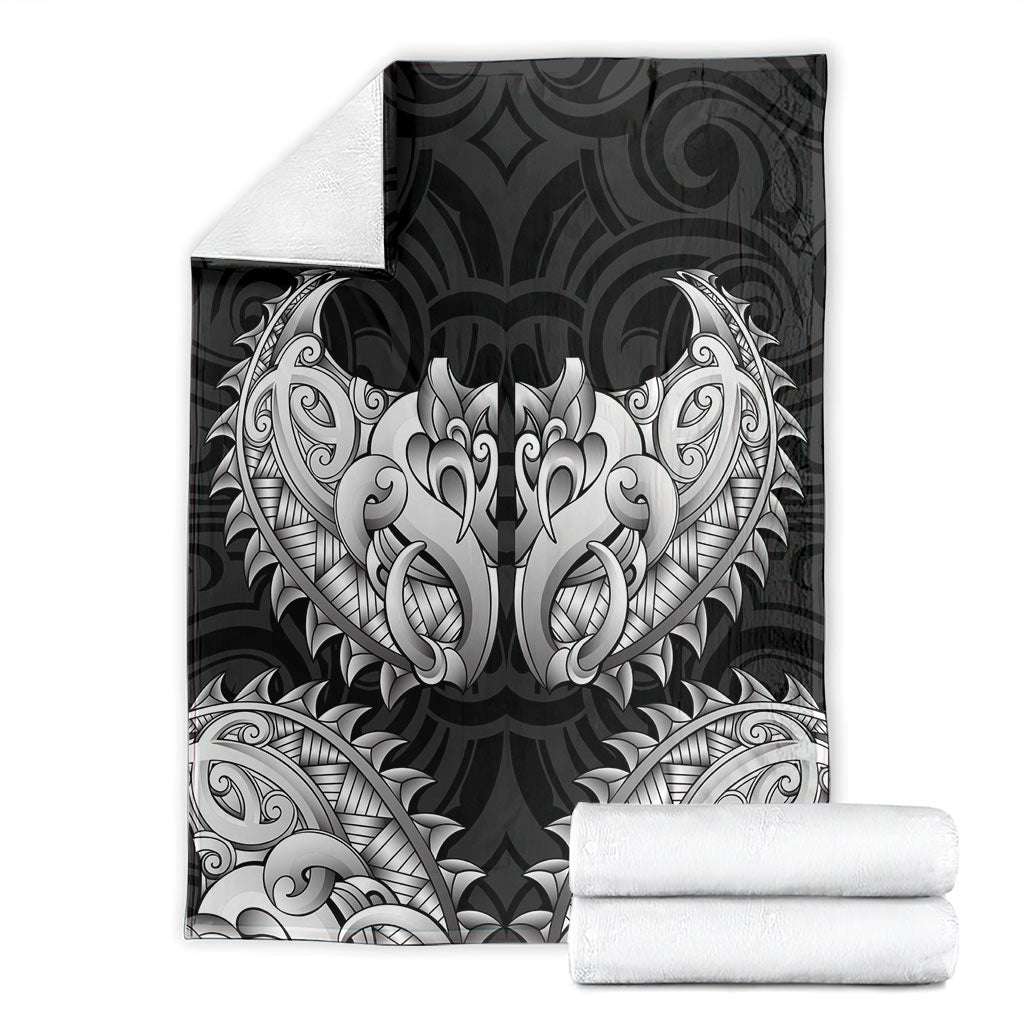 New Zealand Ta Moko Blanket Aotearoa Maori Chest Tattoo Black