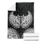 New Zealand Ta Moko Blanket Aotearoa Maori Chest Tattoo Black