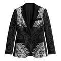 New Zealand Ta Moko Blazer Aotearoa Maori Chest Tattoo Black