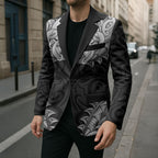 New Zealand Ta Moko Blazer Aotearoa Maori Chest Tattoo Black