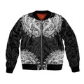 New Zealand Ta Moko Bomber Jacket Aotearoa Maori Chest Tattoo Black