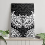New Zealand Ta Moko Canvas Wall Art Aotearoa Maori Chest Tattoo Black