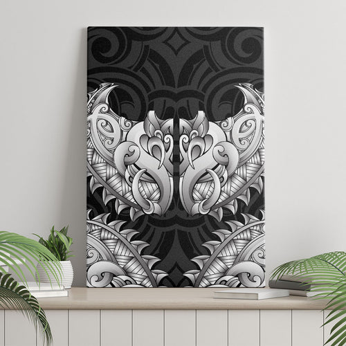 New Zealand Ta Moko Canvas Wall Art Aotearoa Maori Chest Tattoo Black