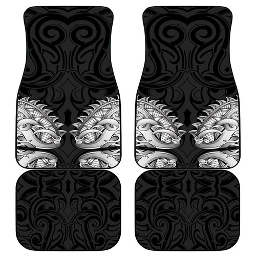 New Zealand Ta Moko Car Mats Aotearoa Maori Chest Tattoo Black
