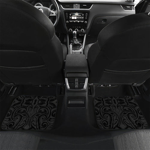 New Zealand Ta Moko Car Mats Aotearoa Maori Chest Tattoo Black