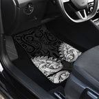 New Zealand Ta Moko Car Mats Aotearoa Maori Chest Tattoo Black