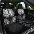New Zealand Ta Moko Car Seat Cover Aotearoa Maori Chest Tattoo Black