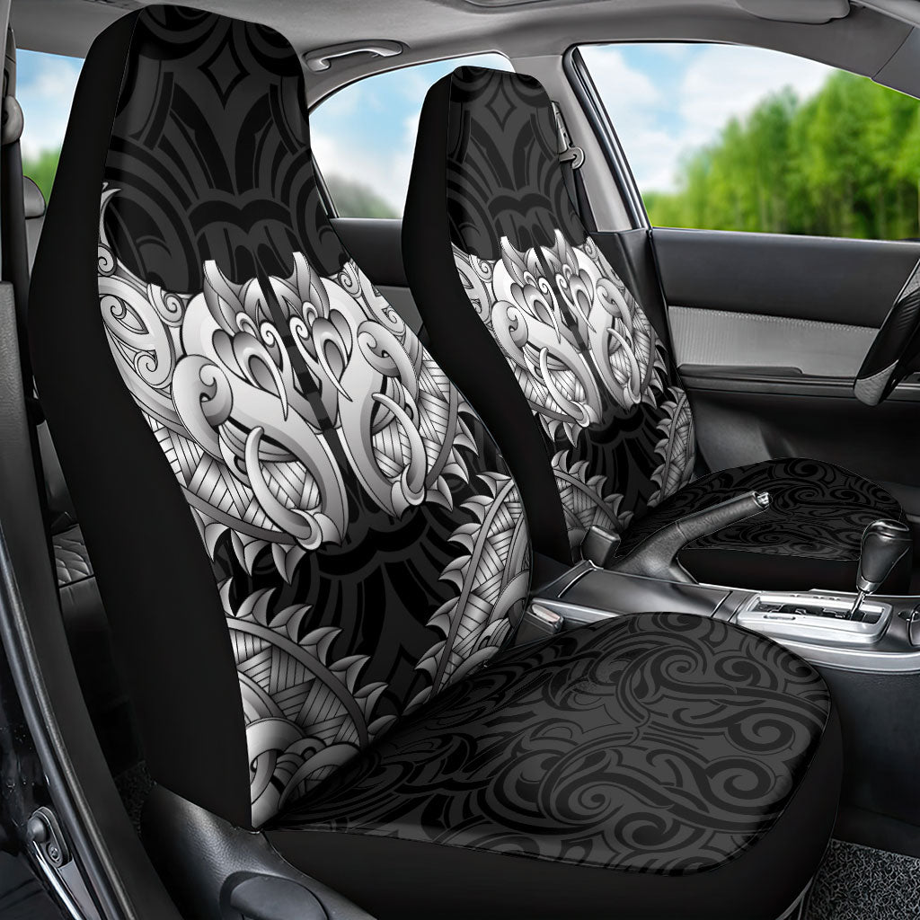 New Zealand Ta Moko Car Seat Cover Aotearoa Maori Chest Tattoo Black