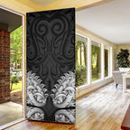New Zealand Ta Moko Door Cover Aotearoa Maori Chest Tattoo Black