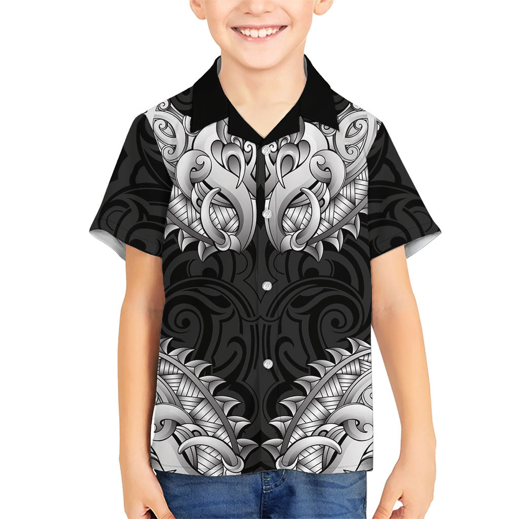 New Zealand Ta Moko Hawaiian Shirt Aotearoa Maori Chest Tattoo Black