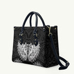 New Zealand Ta Moko Leather Bag Aotearoa Maori Chest Tattoo Black