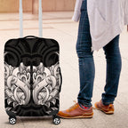 New Zealand Ta Moko Luggage Cover Aotearoa Maori Chest Tattoo Black